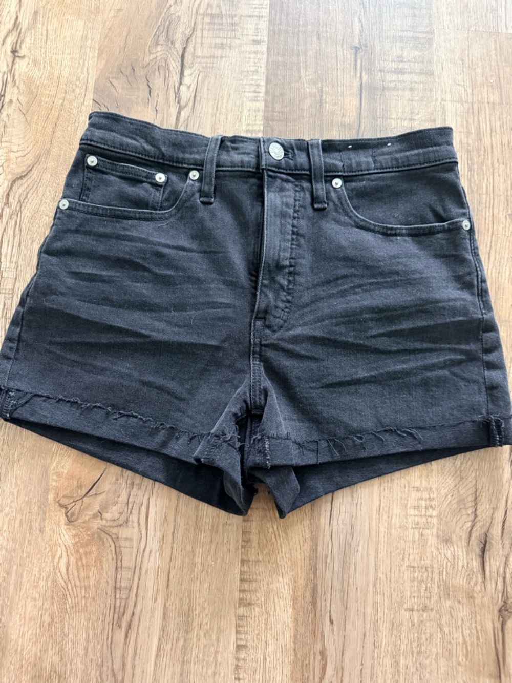 Madewell Black High-Rise Jean Shorts